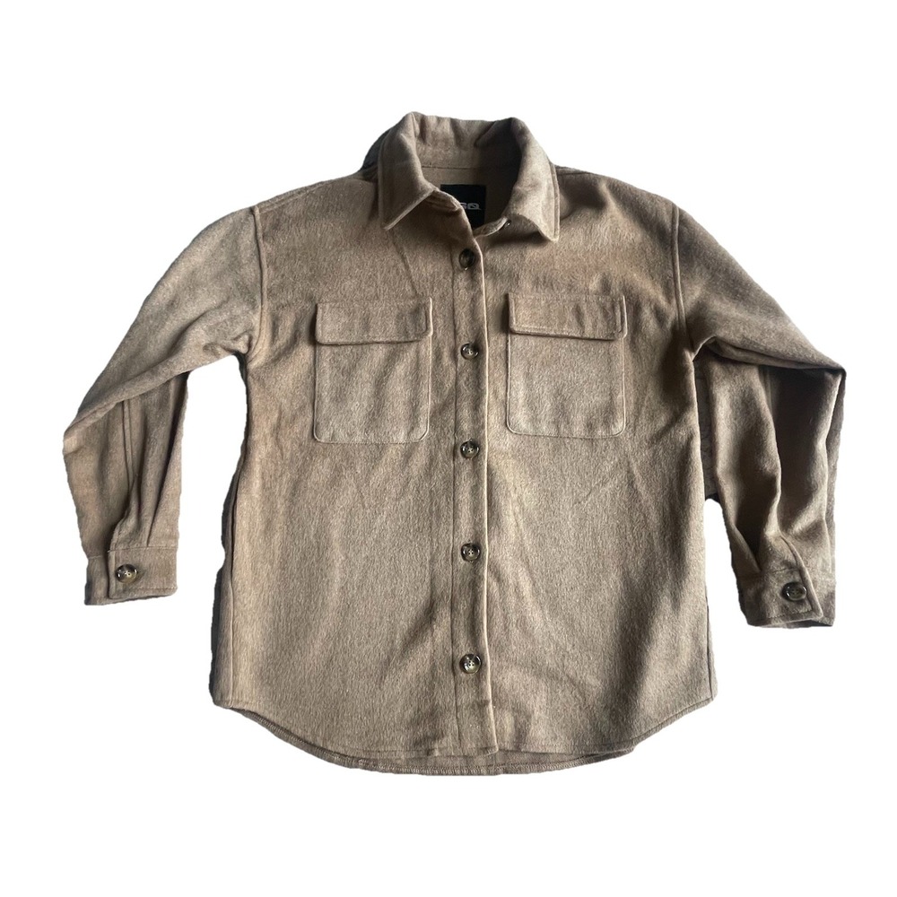 RSQ Front Pocket Twill Forest Button Down Casual Shirt Men Brown Adult Medium